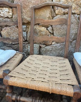 Sedie legno massello vintage no design