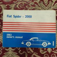 libretto uso e manutenzione fiat 124 spider 2000