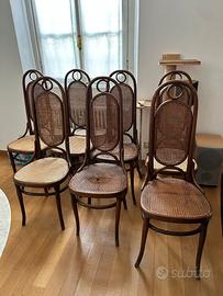 Set da 7 sedie antiche stile Thonet