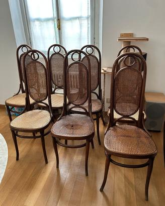 Set da 7 sedie antiche stile Thonet