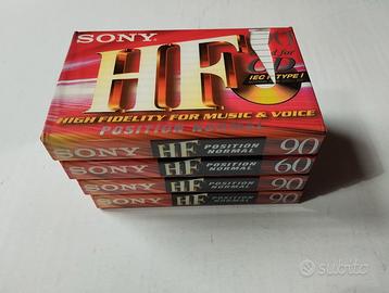 4 Audiocassetta sigillate SONY HF 90