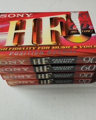 4 Audiocassetta sigillate SONY HF 90