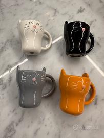 Tazzine gatto (set di 4)