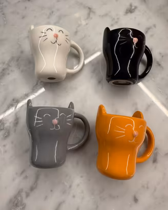 Tazzine gatto (set di 4)