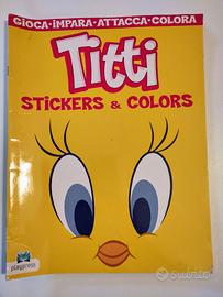 Album da colorare con stickers Titti Stickers & Co