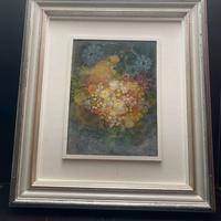 Quadro Olio Tela firma Gian Franco Caffi “ Fiori”