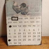 Calendario perpetuo vintage da parete 