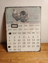 Calendario perpetuo vintage da parete 