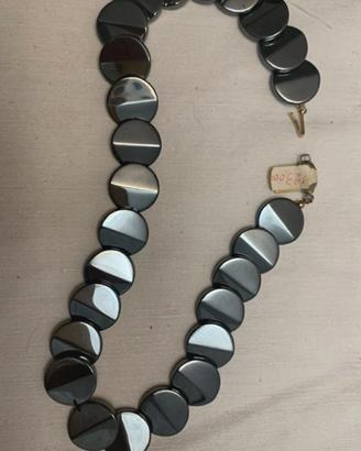 Collana donna in ematite vintage anni 70