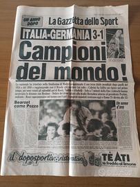 pagina gazzetta Italia campione del mondo