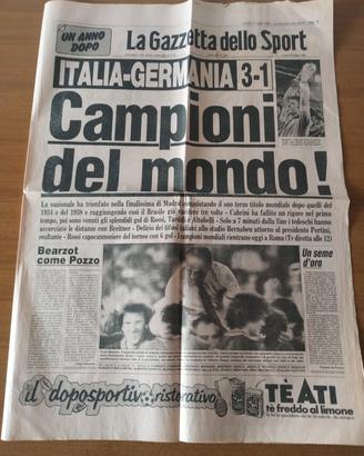 pagina gazzetta Italia campione del mondo