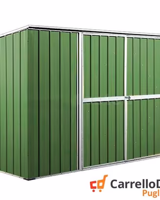 Casetta giardino in Acciaio 345x186 verde chiaro