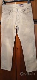 pantaloni Jeans  color panna  donna
