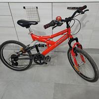 bicicletta MTB 20 rossa