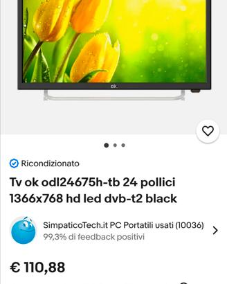 Televisore 24 pollici marca ok