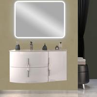 Mobile bagno sospeso Jane cm 105 e lavabo in vetro