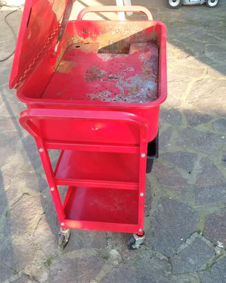 vasca lavapezzi carrello portautensili