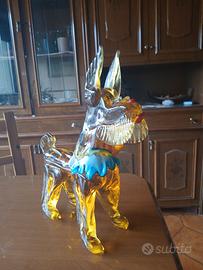 cane in vetro massiccio