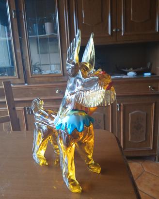 cane in vetro massiccio