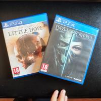 2 videogiochi PS4 - Little Hope e Dishonored 2