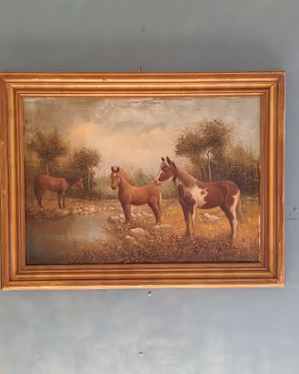 Dipinto Olio su Tela Paesaggio 