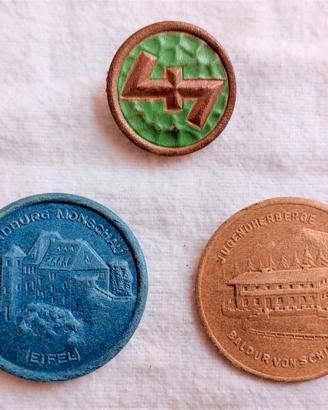 Lotto di 3 spille tedesche epoca nazista membro HJ