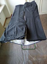 Pantaloni sartoriali uomo grigi nuovi lana tg UE94