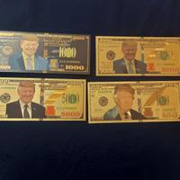 SERIE TRUMP U.S.A. 4 PZ LAMINA D'ORO COLORATA