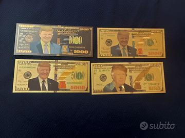 SERIE TRUMP U.S.A. 4 PZ LAMINA D'ORO COLORATA