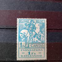 francobollo Belgio 1926 pro alluv. Liegi mh