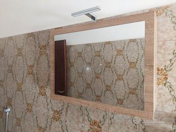 Set Mobili Bagno: Colonna contenitore + Specchiera