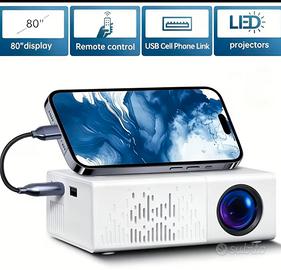 Mini proiettore Led portatile nuovo. Display esten
