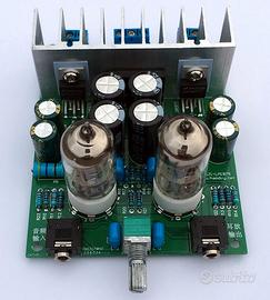 Amplificatore ibrido con 2 tubi 6J1, HiFi stereo