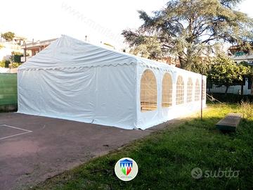 Tendostruttura Gazebo 6 x 12 x 2/3 mt. pvc 550 ign