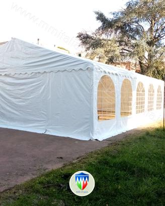 Tendostruttura Gazebo 6 x 12 x 2/3 mt. pvc 550 ign
