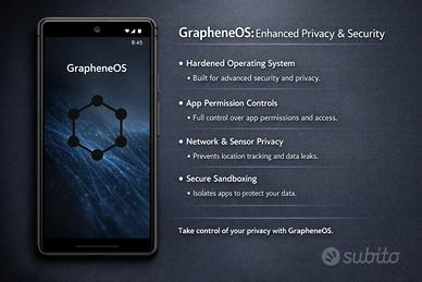 Google Pixel 7a 128GB GrapheneOS Privacy Phone unl