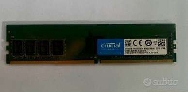 RAM Crucial 8GB DDR4-2666 UDIMM 1.2V CL19