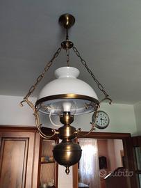 Lampadario Lanterna Liberty in ottone