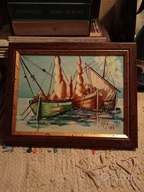 Quadro di Mario Stasi, timbro e firma sul retro