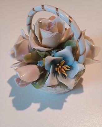 Cestino fiori Capodimonte 