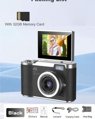 Fotocamera Digitale 48 MP – Schermo Rotante 2,4″