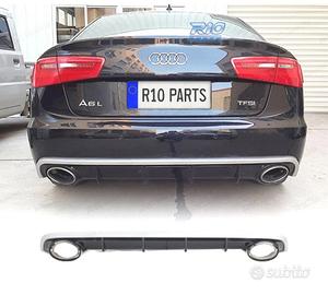 DIFFUSORE AUDI A6 4G 11-14 LOOK RS + TERMINALI DI 