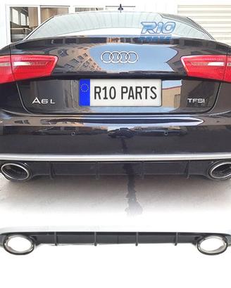 DIFFUSORE AUDI A6 4G 11-14 LOOK RS + TERMINALI DI 