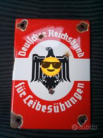 insegna smaltata originale Terzo Reich NSRL