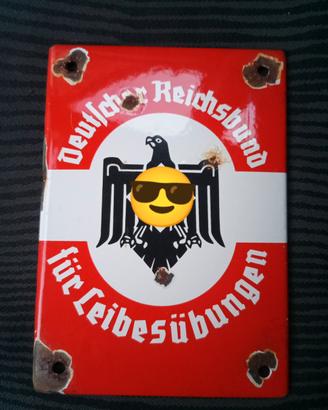 insegna smaltata originale Terzo Reich NSRL