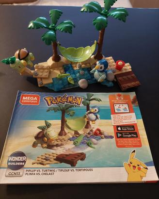 Pokemon Mega Construx Piplup vs Turtwig