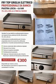 FRY TOP ELETTRICO PROFESSIONALE DA BANCO