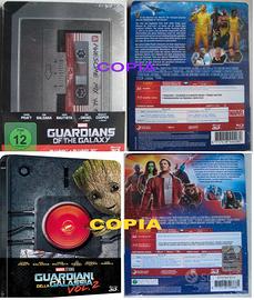 I GUARDIANI DELLA GALASSIA 1-2 Steelbook Blu Ray