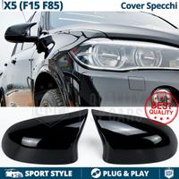 CALOTTE SPECCHIETTI per Bmw X5 F15 F85 Nero Lucido