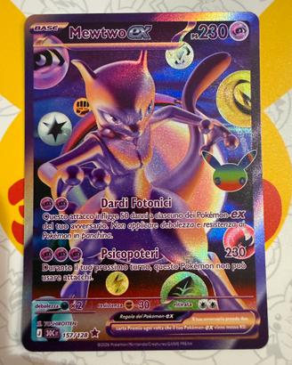 Carta Pokémon Mewtwo GX 157/128 30° Anniversario
